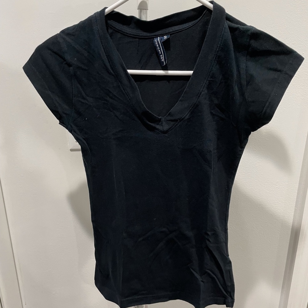 Black V Neck T-shirt
